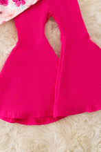 Load image into Gallery viewer, Fuchsia Floral Tunic & Ribbed Bell Bottom Set