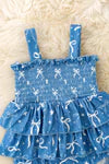 Load image into Gallery viewer, Denim Bow Baby Bodysuit