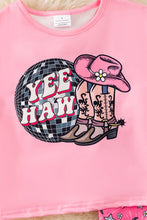 Load image into Gallery viewer, Yee Haw Pink Bell Bottom Set
