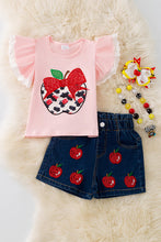 Load image into Gallery viewer, Back to School Apple Sequin Short Set