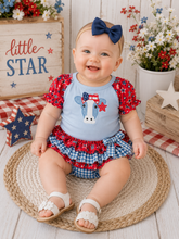 Load image into Gallery viewer, Patriotic Cow Bloomer Set