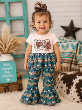 Load image into Gallery viewer, Western Cowgirl Tunic &amp; Bell Bottom Set
