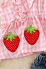 Sweet Strawberry Denim Short Set