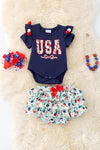 Load image into Gallery viewer, USA Patriotic Bloomer Set
