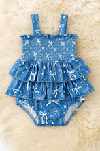 Load image into Gallery viewer, Denim Bow Baby Bodysuit
