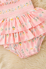 Load image into Gallery viewer, Pink Lemon Blossom Smocked Bodysuit

