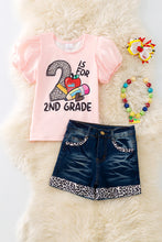Load image into Gallery viewer, Back-to-School Pink Short Set
