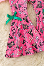 Load image into Gallery viewer, Yee Haw Pink Bell Bottom Set
