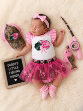 Load image into Gallery viewer, Pink Camo Bass Baby Skirt Set
